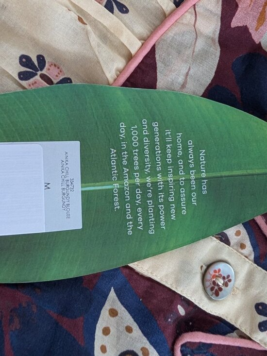 NWT Farm Rio Ainika Chill Blouse | Size M | Anthropologie - Picture 11 of 13